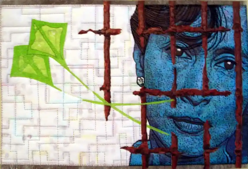 Broken Bars - Journal Quilt