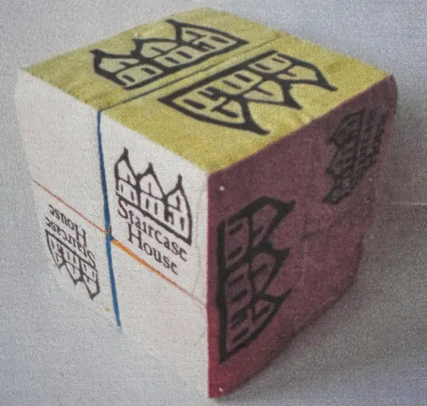 Staircase House Cubed - 3D quilt art