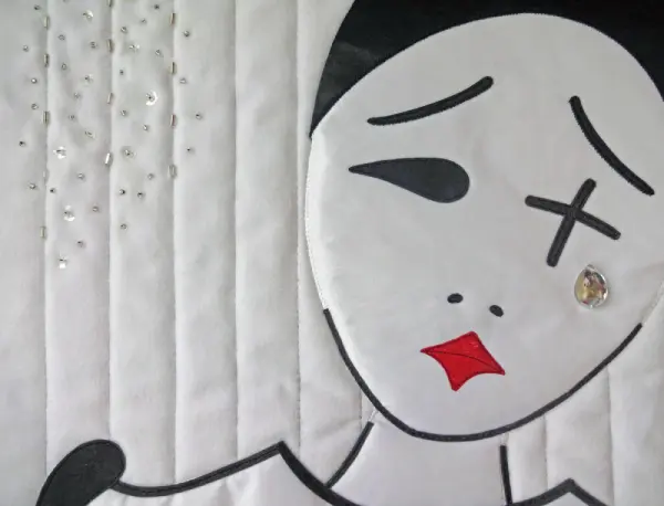 Pierrot_Detail - quilt art