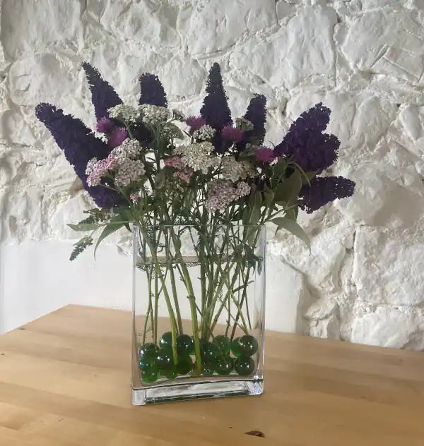 Wild flowers cut from just outside the front door . . .