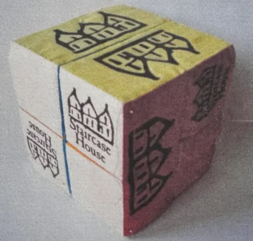 Staircase House Cubed - 3D quilt art