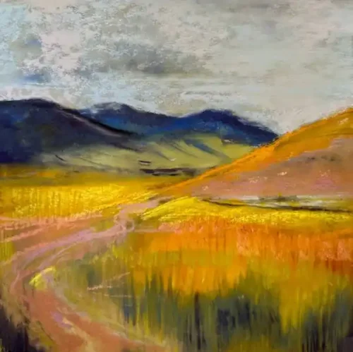 Into the Hills - Pastels  Paintings