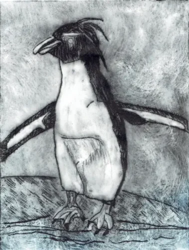 Rock Hopper - Print Dry Point Etching